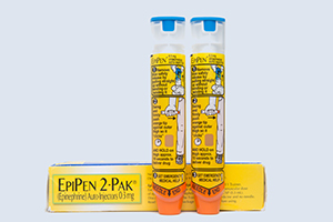 Two EpiPens¨ and the product box