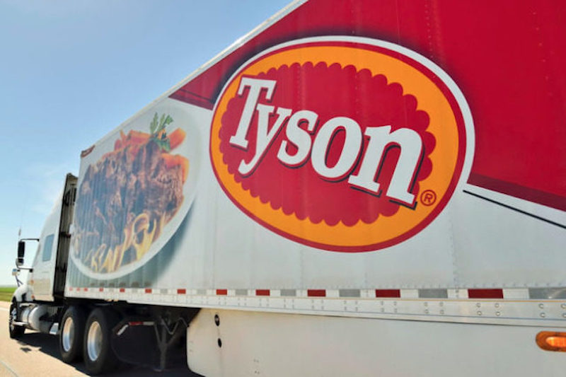 A Tyson Foods semi truck