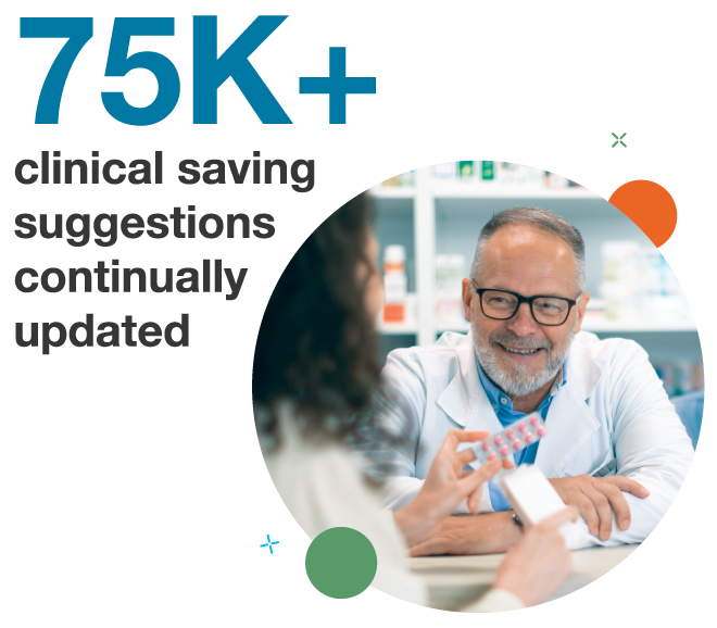 75K+ clinical saving suggestions continually updated